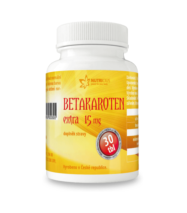Betakaroten EXTRA 15 mg tbl.30