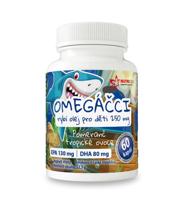 Omegáčci — Rybí olej pro děti 250 mg 60 cps